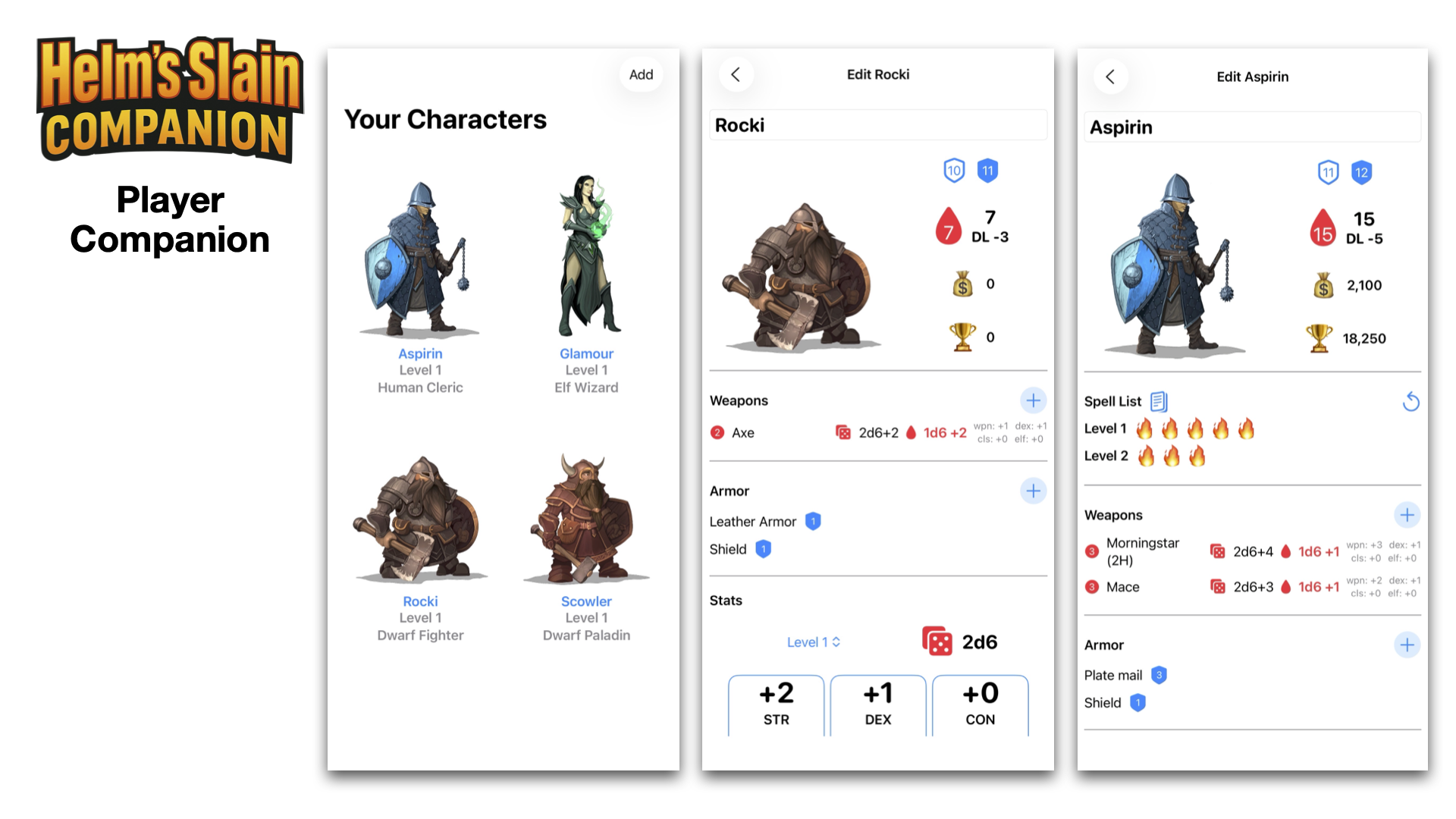 Player companion running on an iPhone